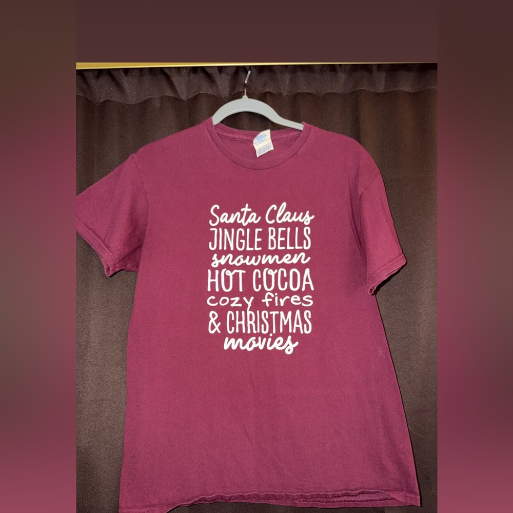 Festive Maroon Graphic T-Shirt
